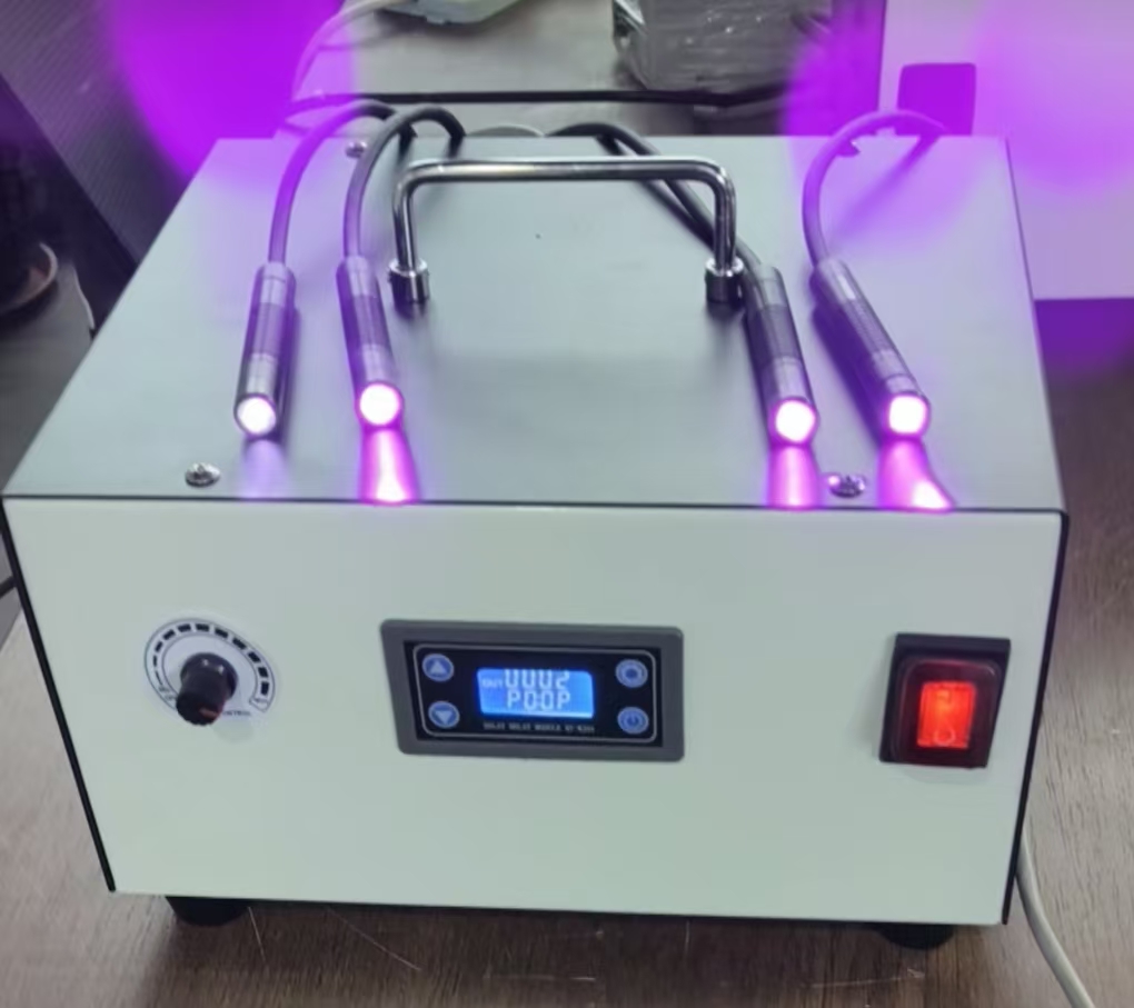 Sistema de curado puntual UV-LED JLKDGY de 4 canales (12.000 mW/cm²)