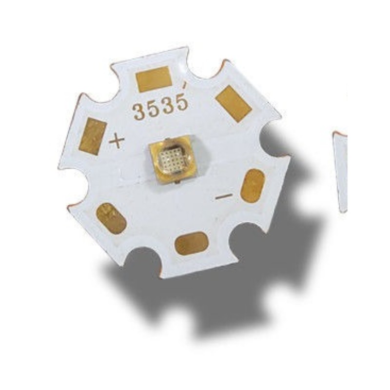 3 W UV-LED-Chip 20 mm × 20 mm, 365 / 385 / 395 / 405 nm